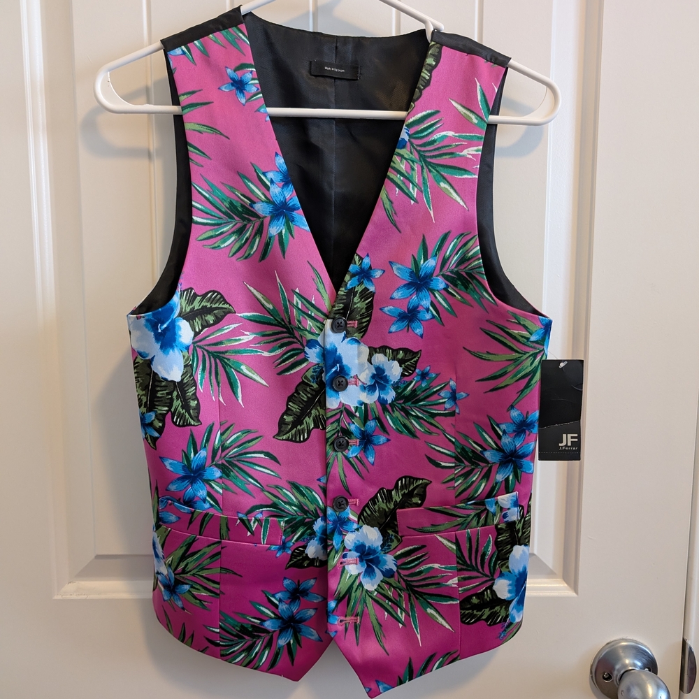 jf j.ferrar Pink Floral Vest - Picture 3 of 6